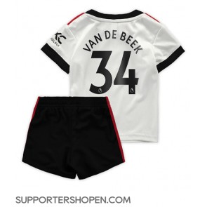 Manchester United Donny van de Beek #34 Bortatröja Barn 2022-23 Kortärmad (+ korta byxor)
